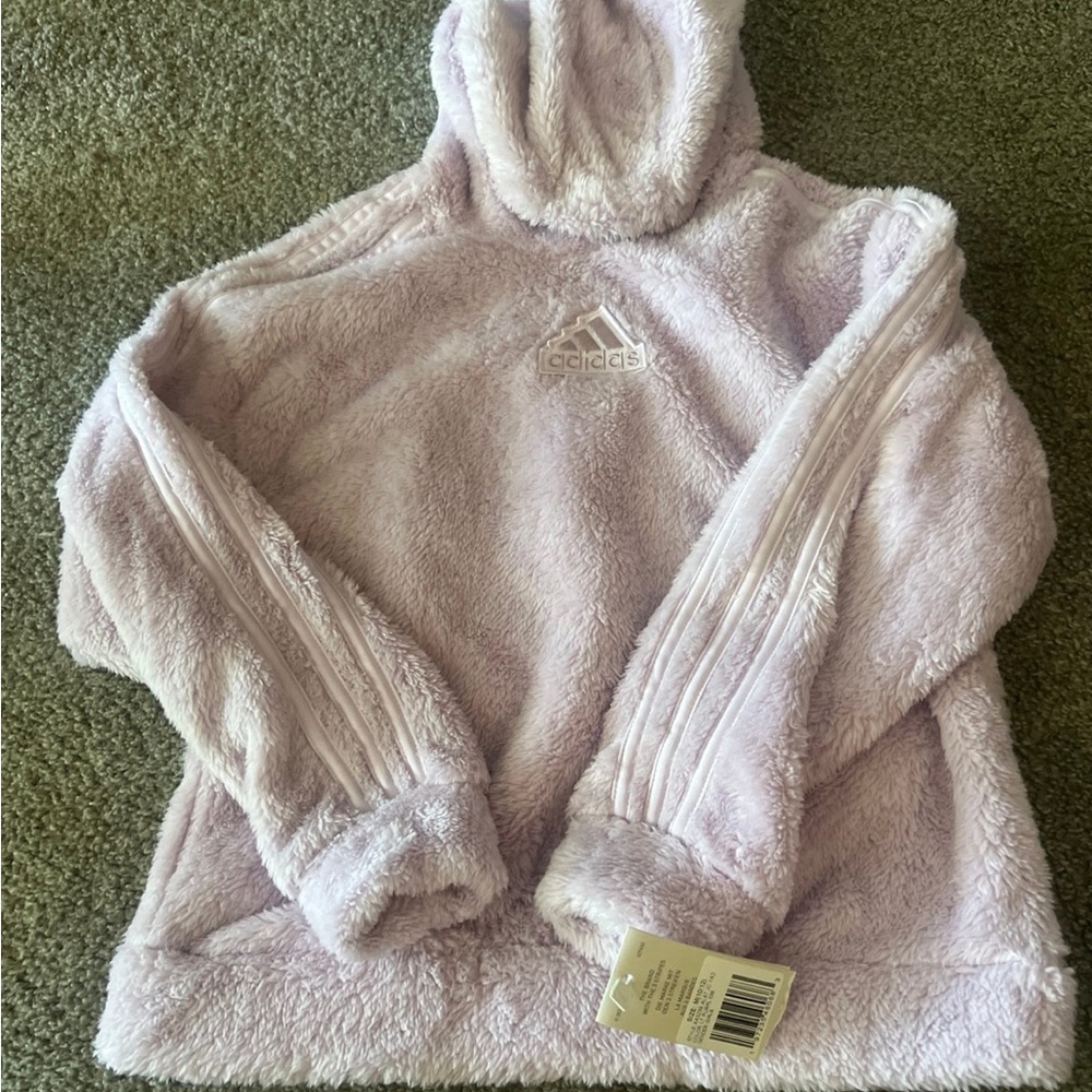 Adidas Light Purple Fleece Hoodie